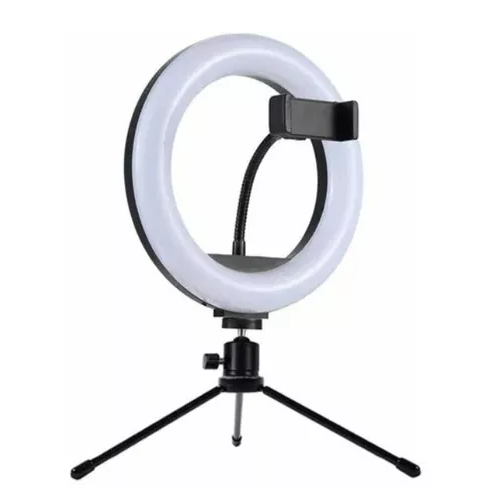 Ring Light De Mesa Iluminador De Led Tripé 8 Polegadas