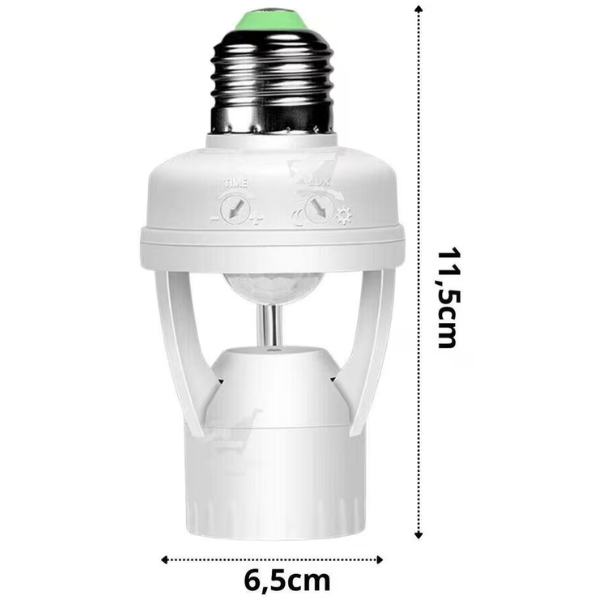 Sensor De Presença Com Fotocélula Para Lâmpada Soquete E27 -