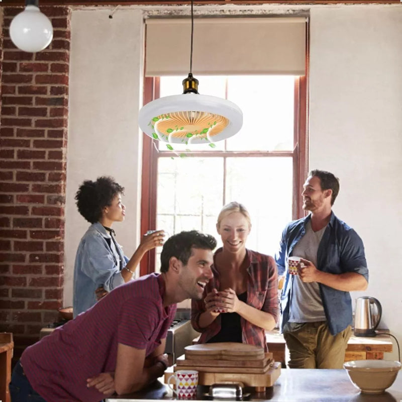 Ventilador Silencioso De Teto Lâmpada Luminária Led