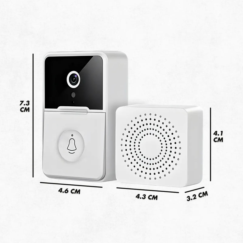 Campainha C/ Câmera Wifi S Fio Inteligente Interfone C Áudio