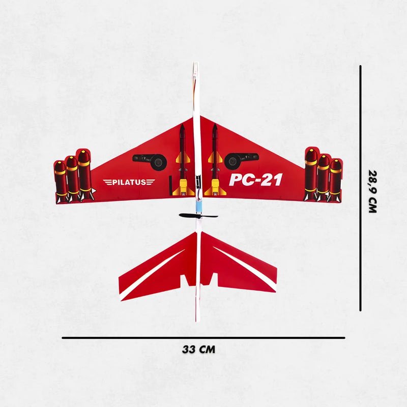 Avião Planador com Motor a Bateria Recarregável