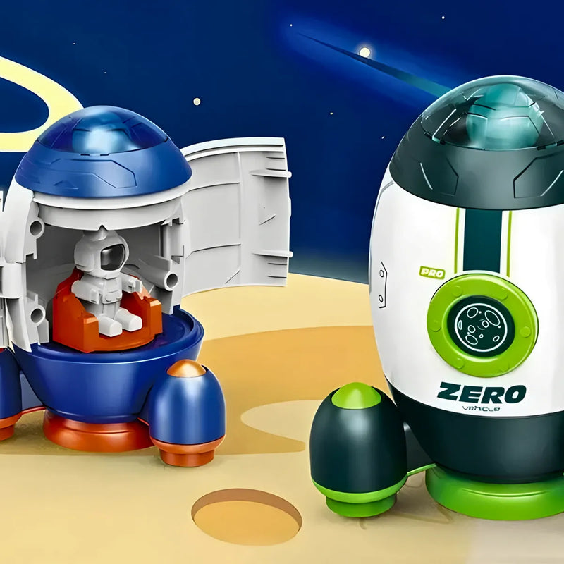 Brinquedo Foguete Espacial Infantil com Astronauta -