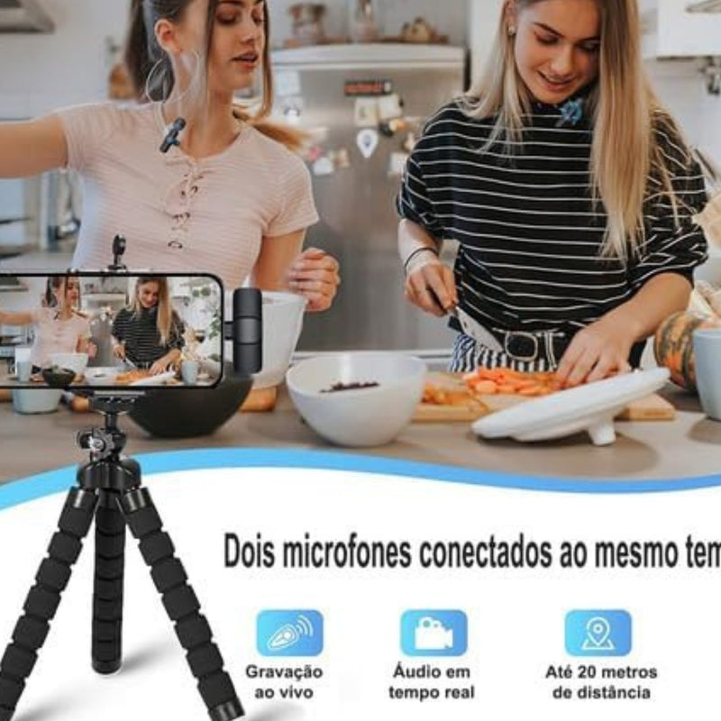 Microfone Lapela Sem Fio Compatível Android Usb C Type C -