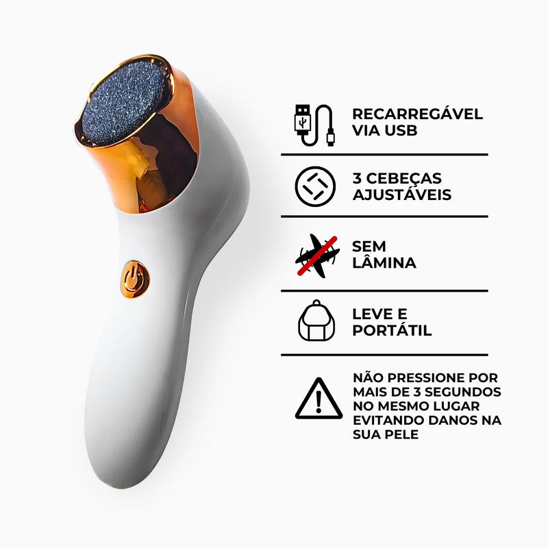 Kit Removedor Elétrico de Calos para Pés - BRANCO