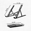 Suporte Notebook Ajustável Base Tablet Netbook Ergonômico Dobrável Regulável Leve Apoio Universal