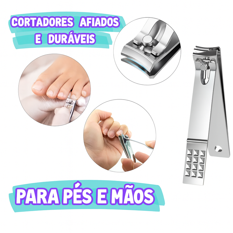 Kit Cortador de Unhas Portátil 12 em 1